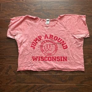 PINK Wisconsin Jump Around Top